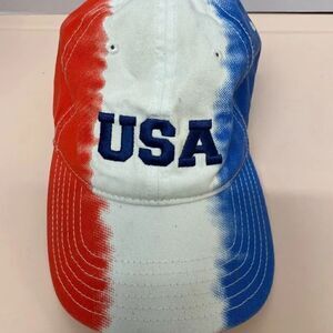 Mighty fine USA red white and blue adjustable hat